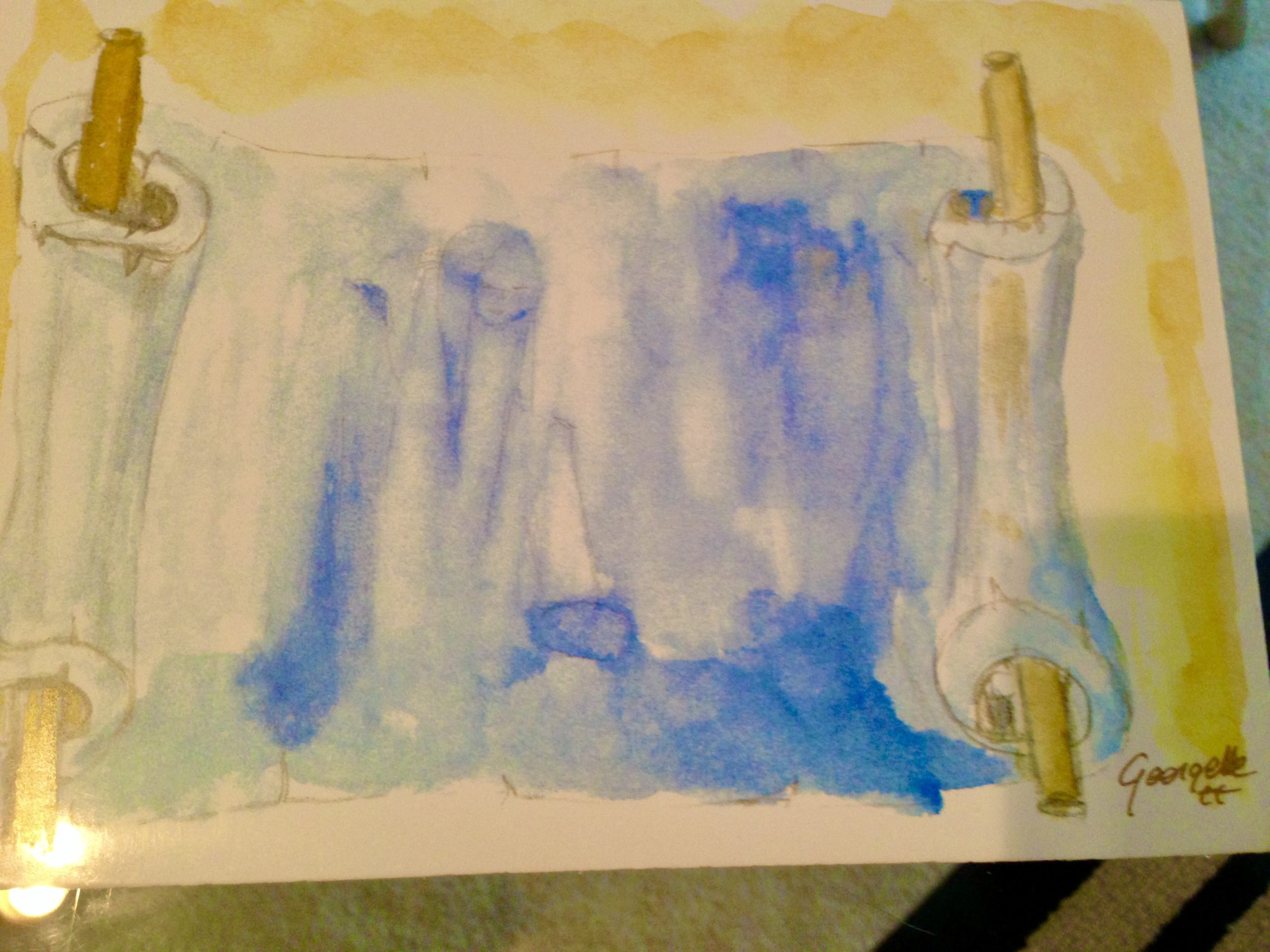 georgette scroll Painting by Georgette Hancock
